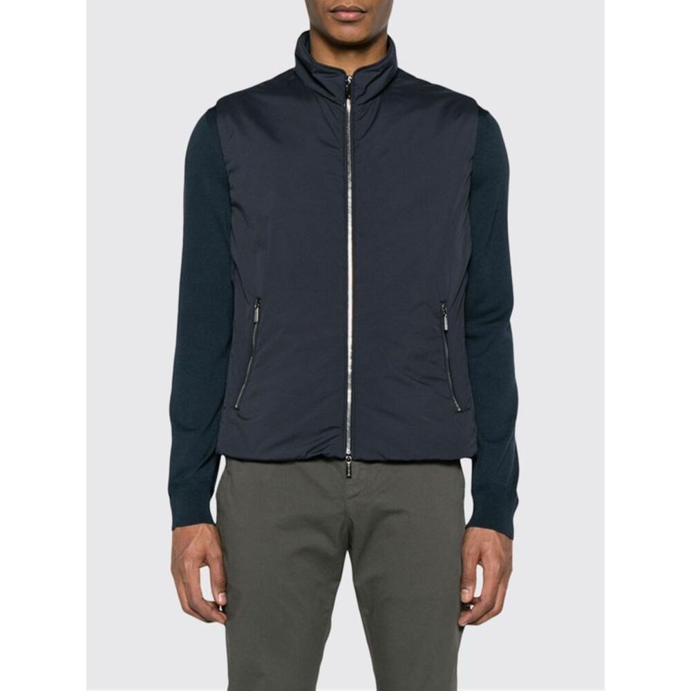 Moorer Suit Vest Men Blue